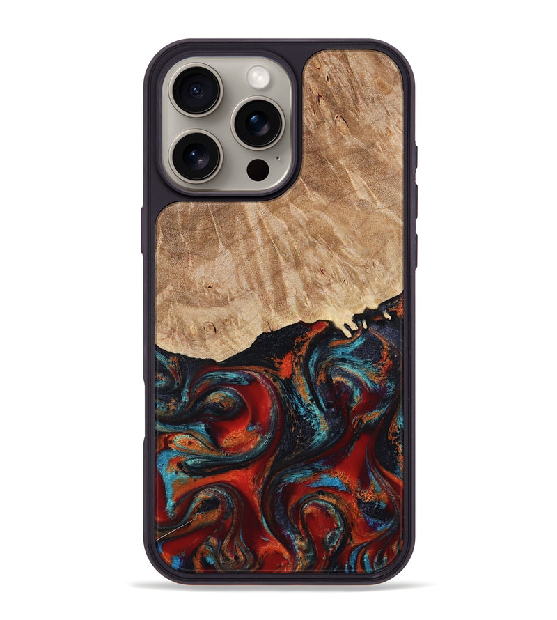 iPhone 16 Pro Max Wood Phone Case - Addisyn (Red, 799152)