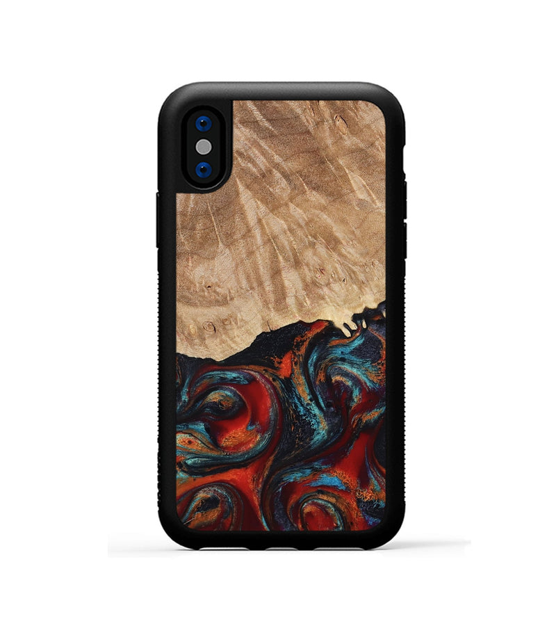iPhone Xs Wood Phone Case - Addisyn (Red, 799152)