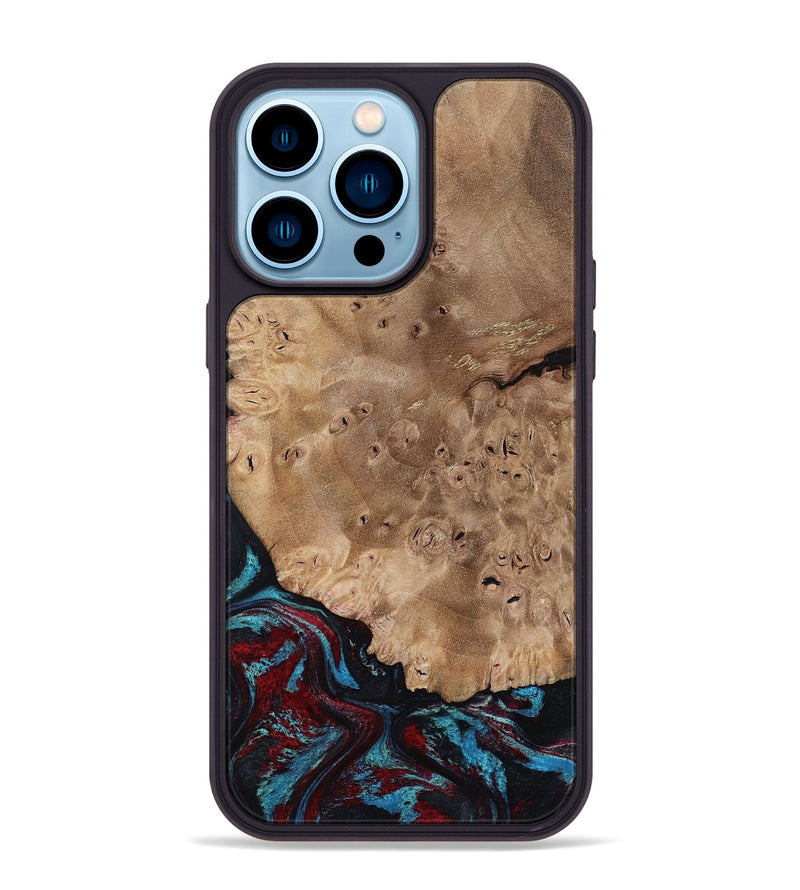 iPhone 14 Pro Max Wood Phone Case - Rubi (Red, 799155)