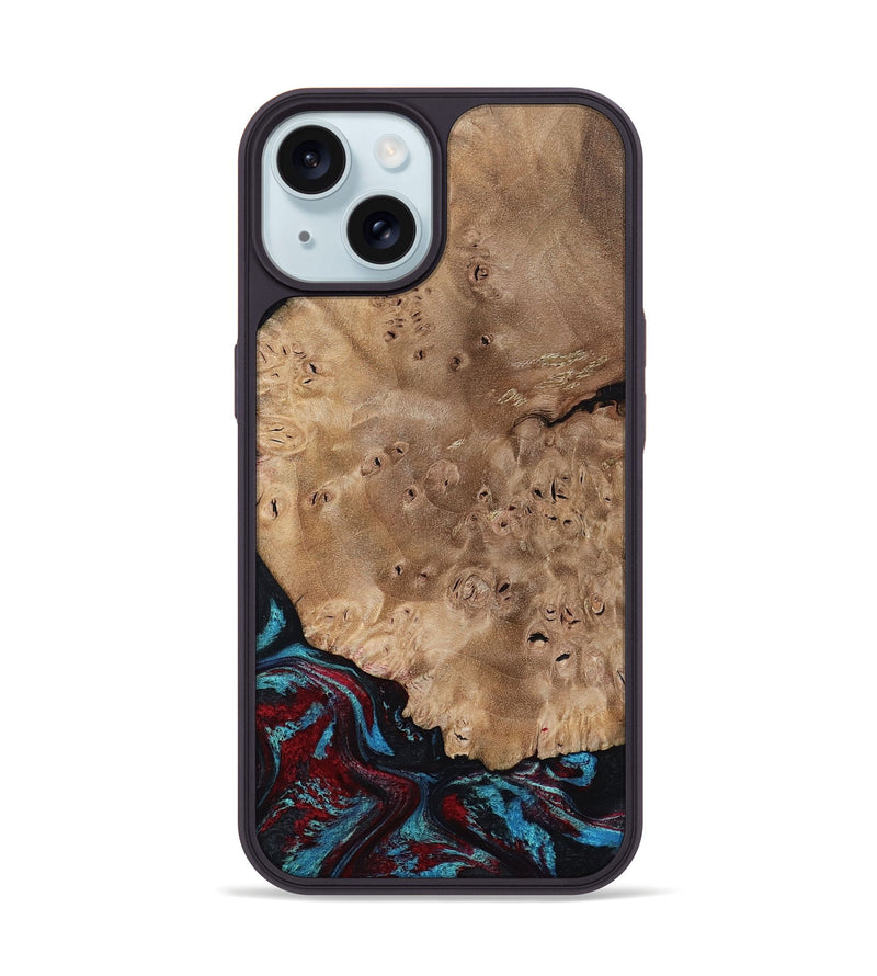 iPhone 15 Wood Phone Case - Rubi (Red, 799155)