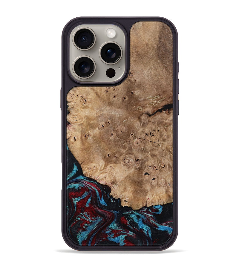 iPhone 16 Pro Max Wood Phone Case - Rubi (Red, 799155)