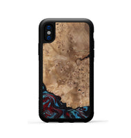 iPhone Xs Wood Phone Case - Rubi (Red, 799155)