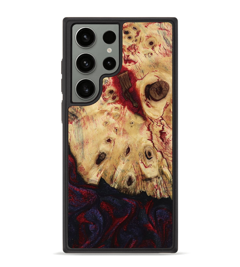 Galaxy S23 Ultra Wood Phone Case - Davion (Red, 799156)