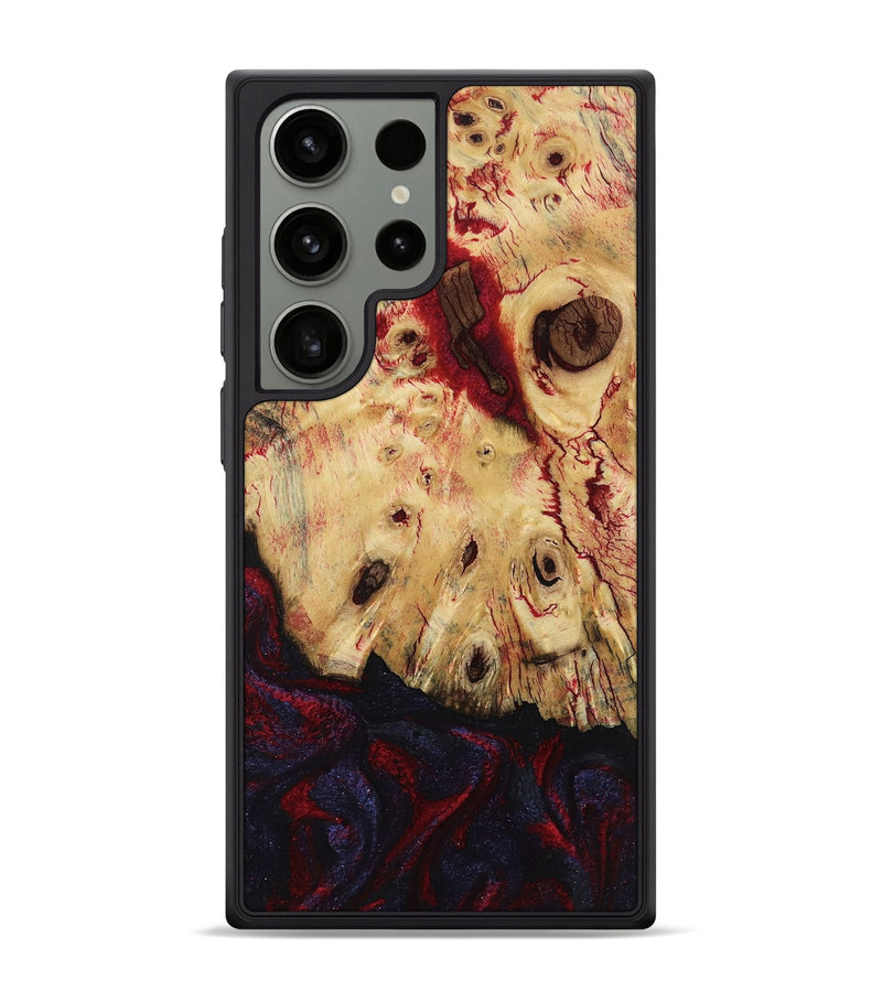 Galaxy S24 Ultra Wood Phone Case - Davion (Red, 799156)