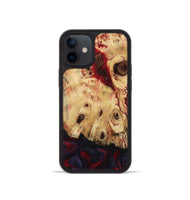 iPhone 12 mini Wood Phone Case - Davion (Red, 799156)