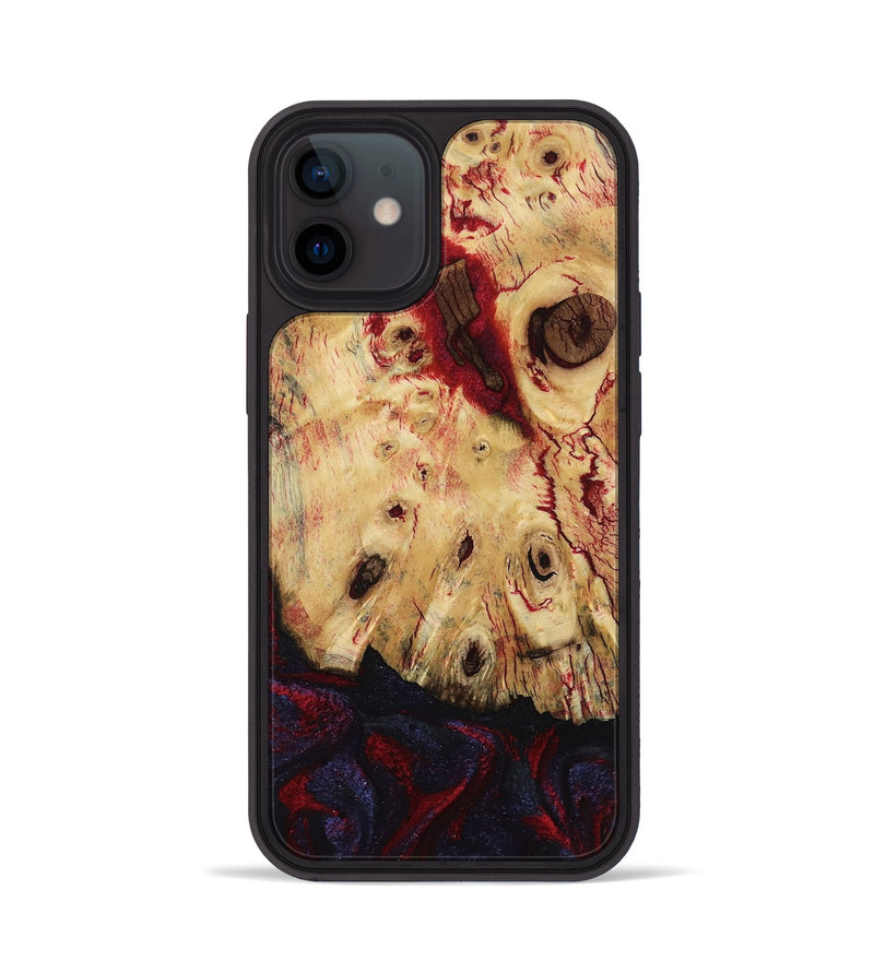 iPhone 12 Wood Phone Case - Davion (Red, 799156)