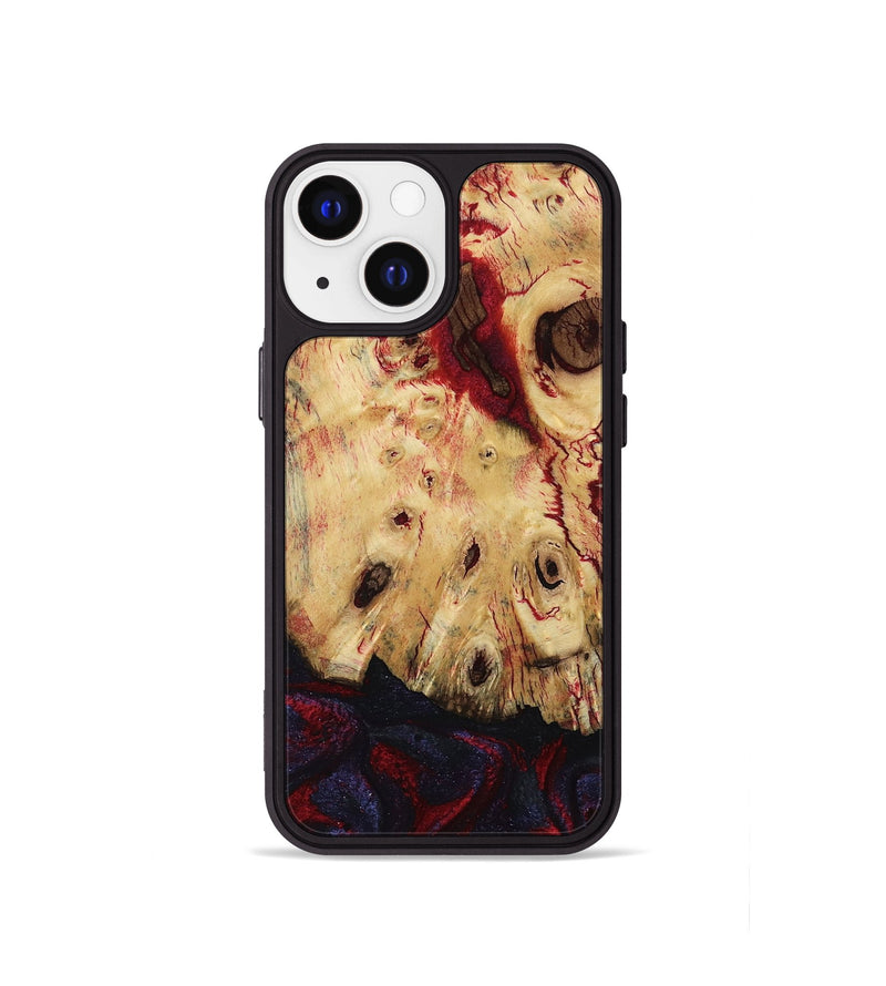 iPhone 13 mini Wood Phone Case - Davion (Red, 799156)