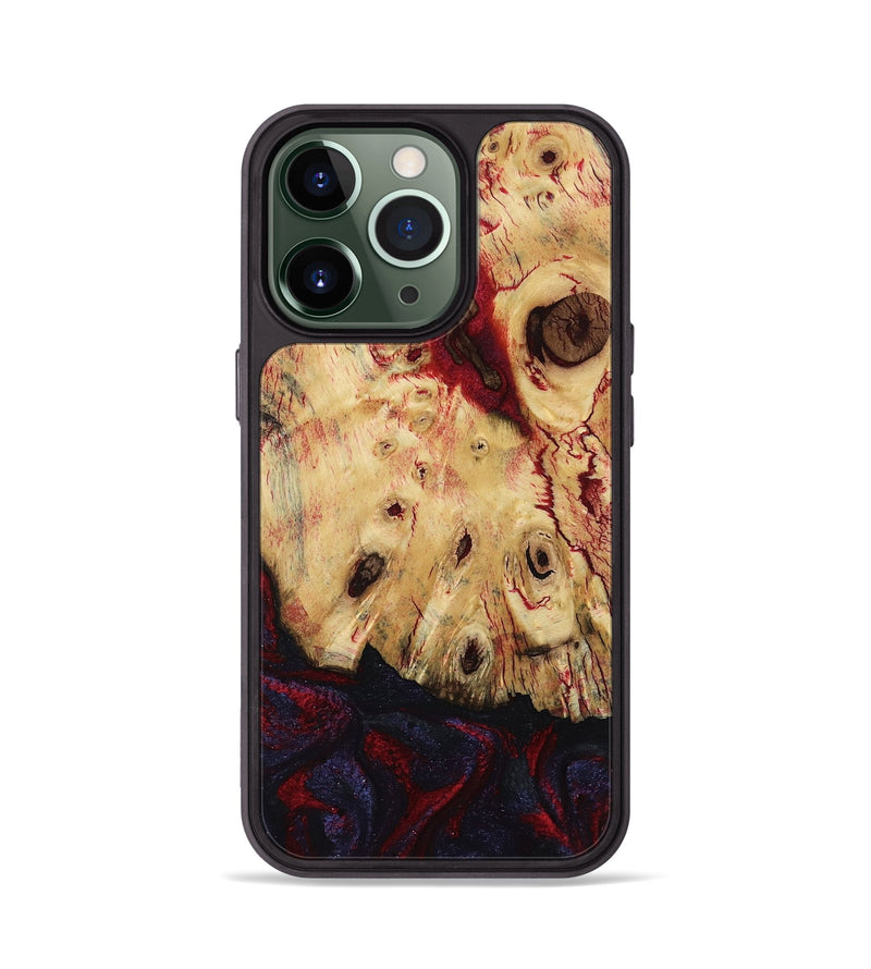 iPhone 13 Pro Wood Phone Case - Davion (Red, 799156)