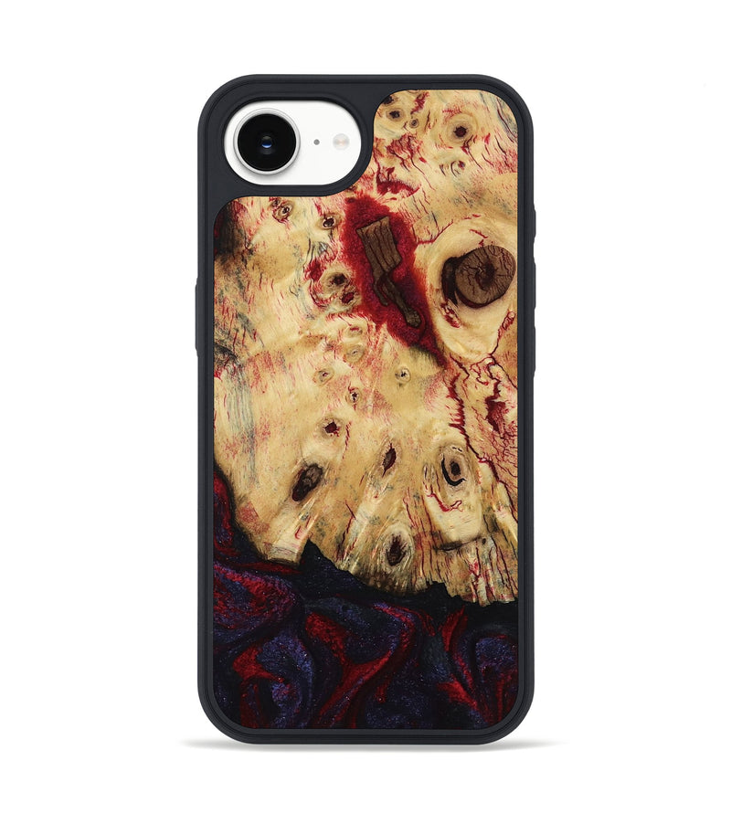 iPhone 16e Wood Phone Case - Davion (Red, 799156)