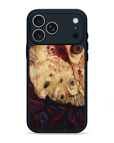 iPhone 17 Pro Max Wood Phone Case - Davion (Red, 799156)