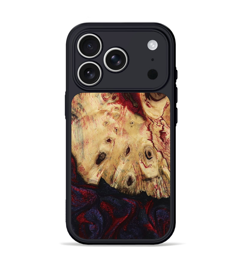 iPhone 17 Pro Wood Phone Case - Davion (Red, 799156)
