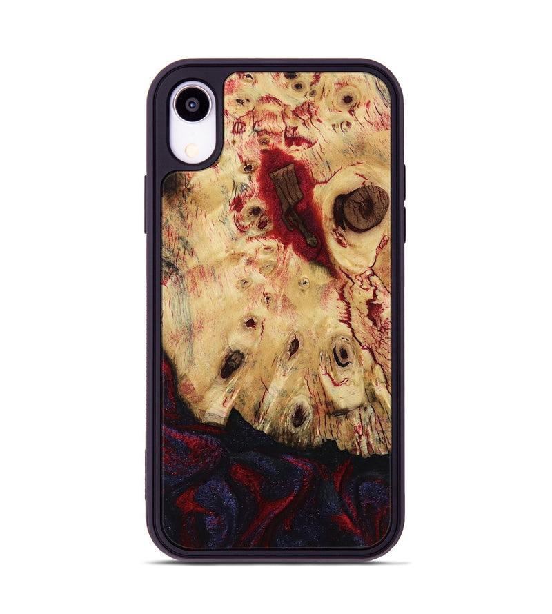 iPhone Xr Wood Phone Case - Davion (Red, 799156)