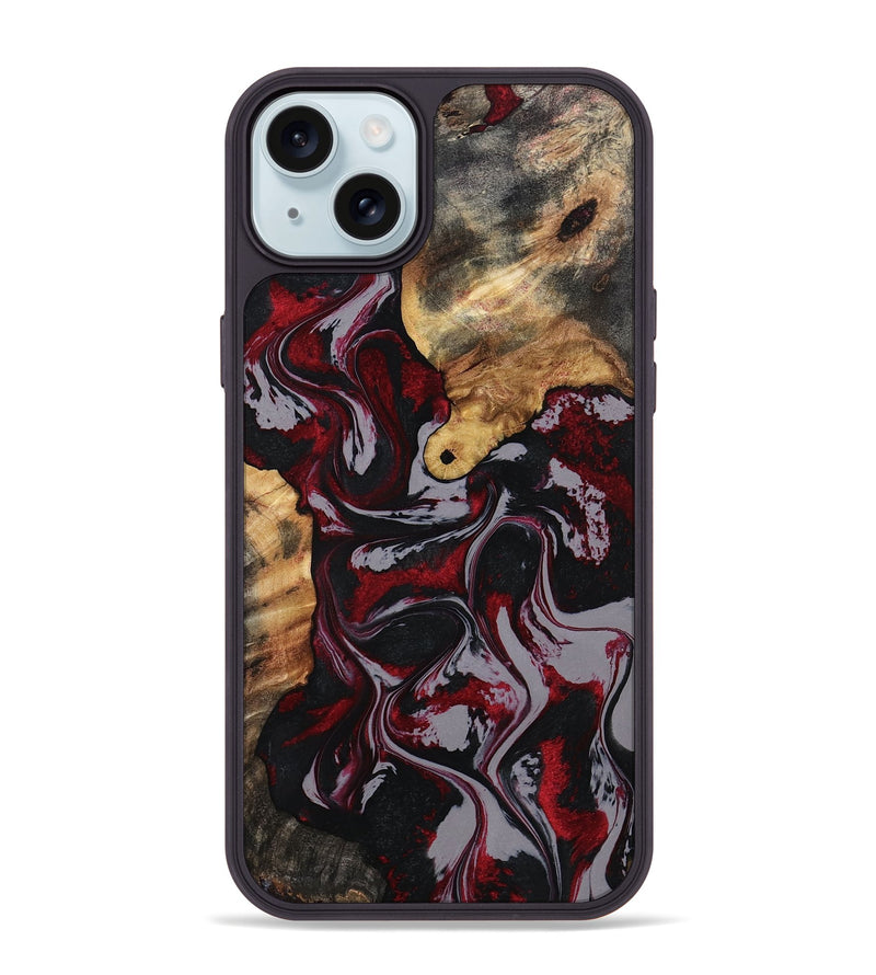 iPhone 15 Plus Wood Phone Case - Taylor (Red, 799157)