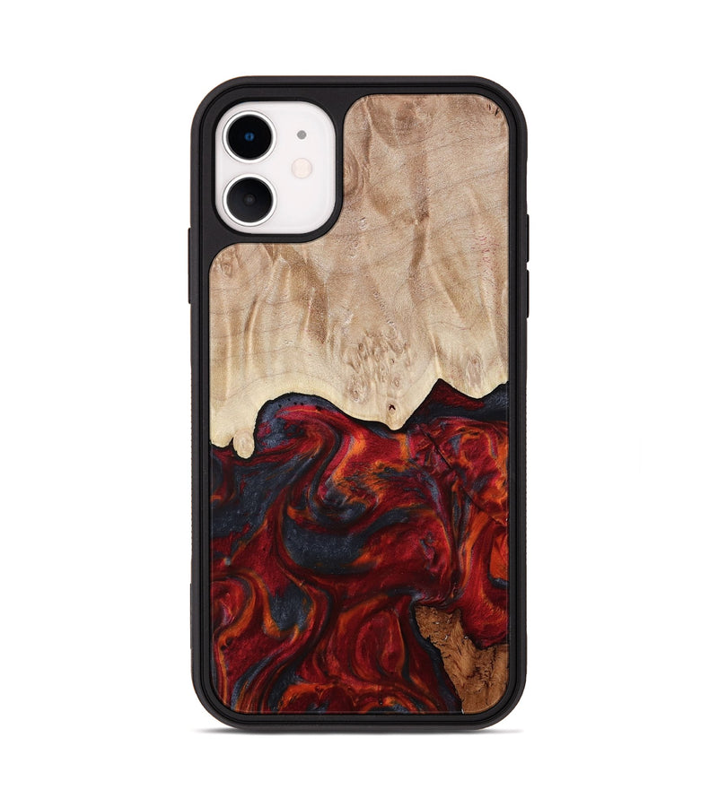 iPhone 11 Wood Phone Case - Franco (Red, 799160)