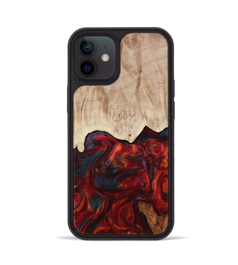iPhone 12 Wood Phone Case - Franco (Red, 799160)