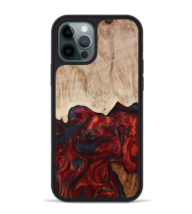 iPhone 12 Pro Max Wood Phone Case - Franco (Red, 799160)