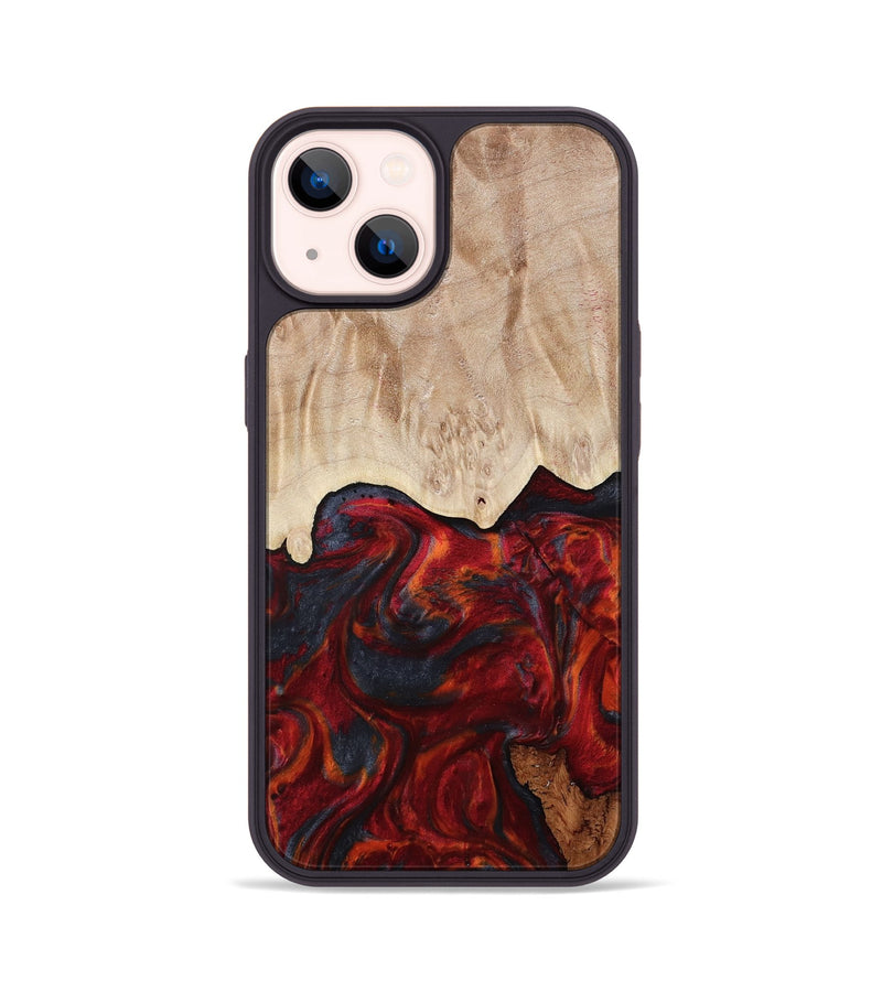 iPhone 14 Wood Phone Case - Franco (Red, 799160)