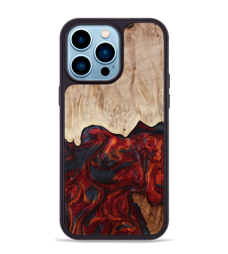 iPhone 14 Pro Max Wood Phone Case - Franco (Red, 799160)
