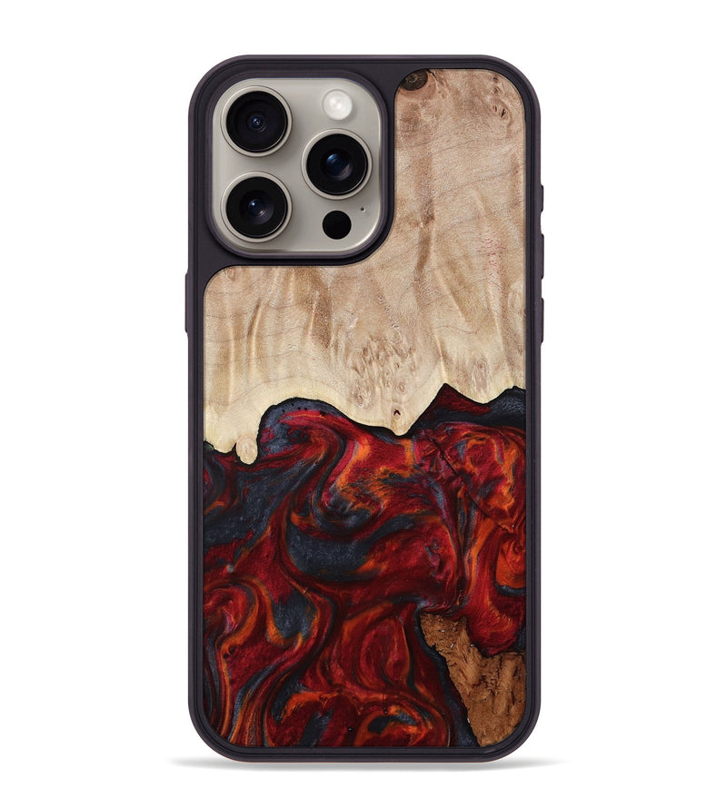 iPhone 15 Pro Max Wood Phone Case - Franco (Red, 799160)