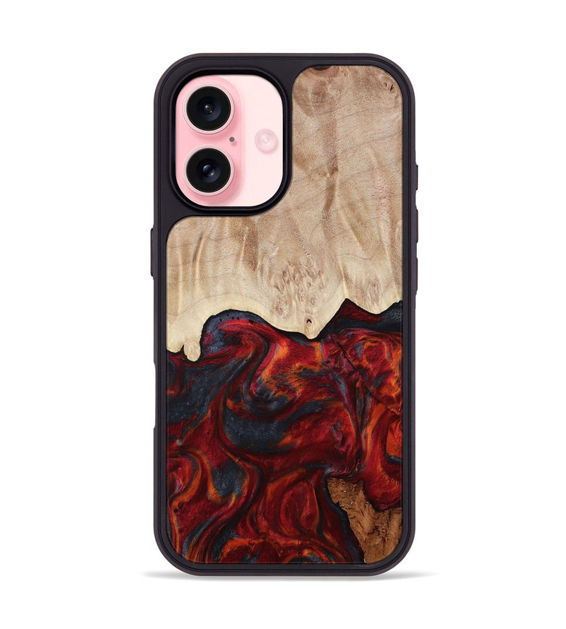 iPhone 16 Wood Phone Case - Franco (Red, 799160)