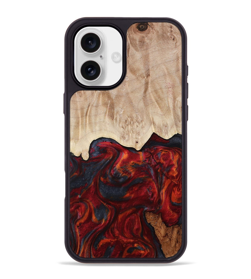 iPhone 16 Plus Wood Phone Case - Franco (Red, 799160)