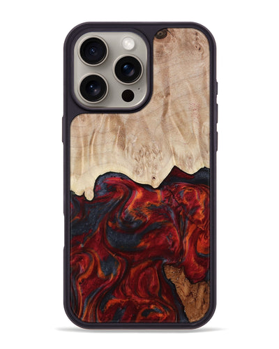 iPhone 16 Pro Max Wood Phone Case - Franco (Red, 799160)