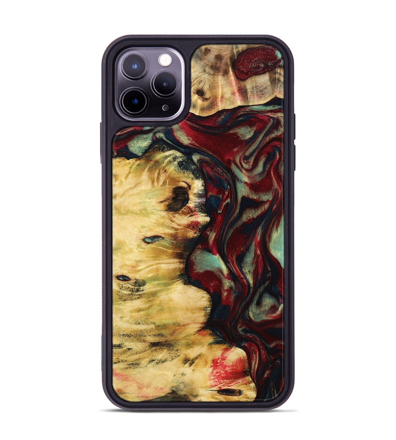 iPhone 11 Pro Max Wood Phone Case - Mason (Red, 799165)
