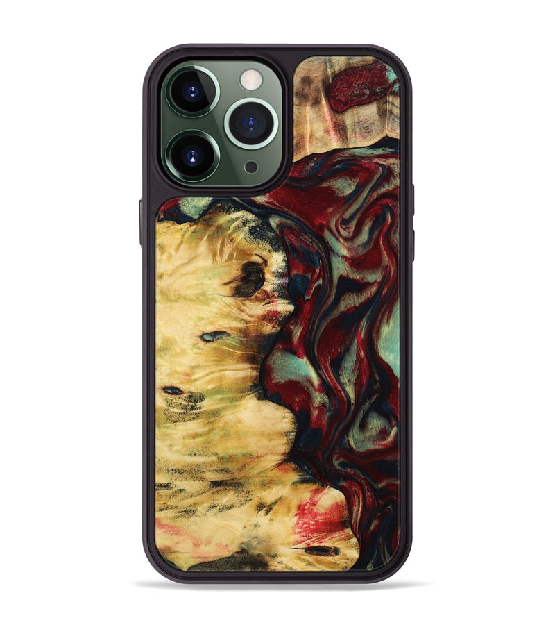 iPhone 13 Pro Max Wood Phone Case - Mason (Red, 799165)