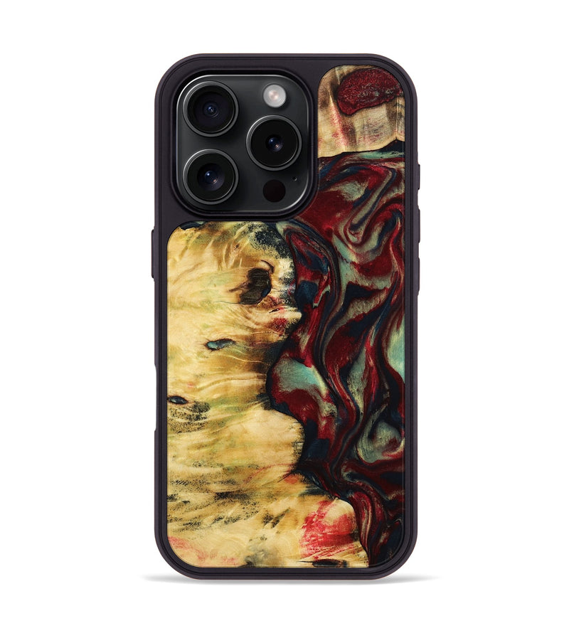iPhone 16 Pro Wood Phone Case - Mason (Red, 799165)