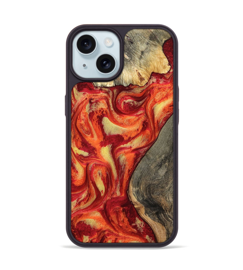 iPhone 15 Wood Phone Case - Catina (Red, 799166)