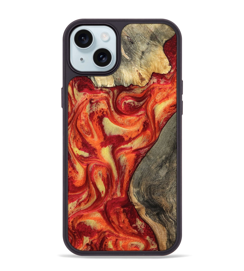 iPhone 15 Plus Wood Phone Case - Catina (Red, 799166)