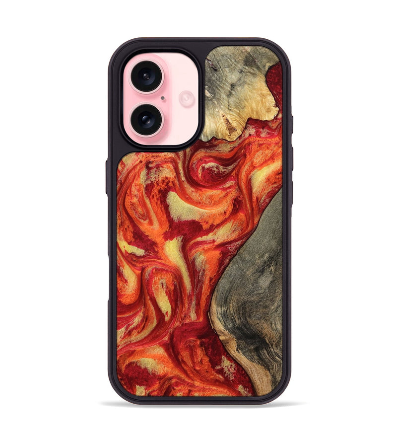 iPhone 16 Wood Phone Case - Catina (Red, 799166)