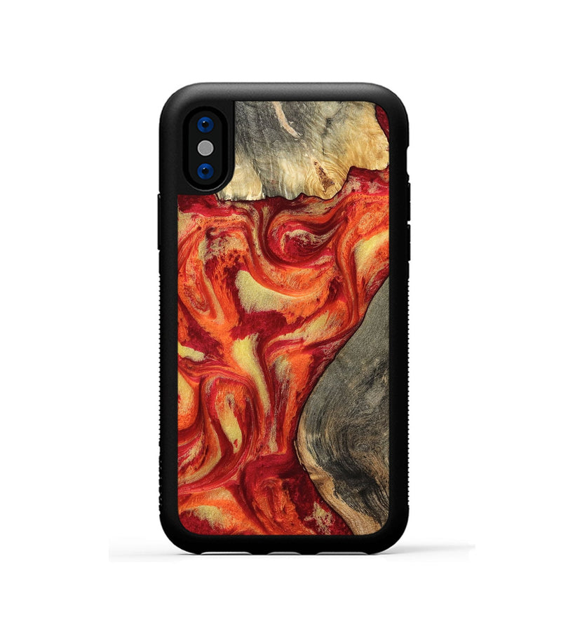 iPhone Xs Wood Phone Case - Catina (Red, 799166)