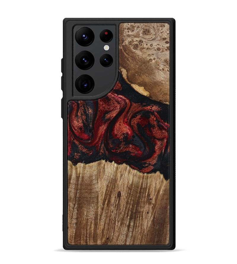 Galaxy S22 Ultra Wood Phone Case - Ivette (Red, 799167)