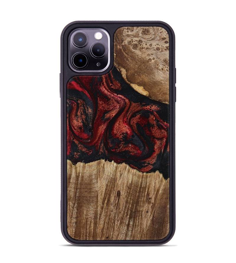 iPhone 11 Pro Max Wood Phone Case - Ivette (Red, 799167)