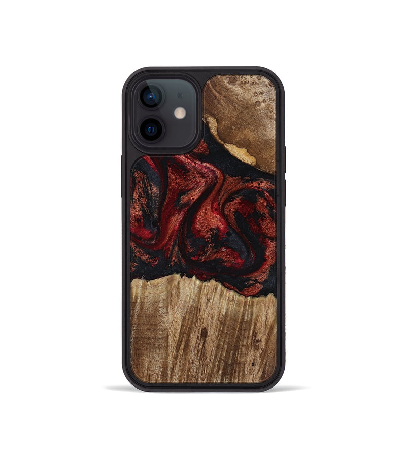 iPhone 12 mini Wood Phone Case - Ivette (Red, 799167)