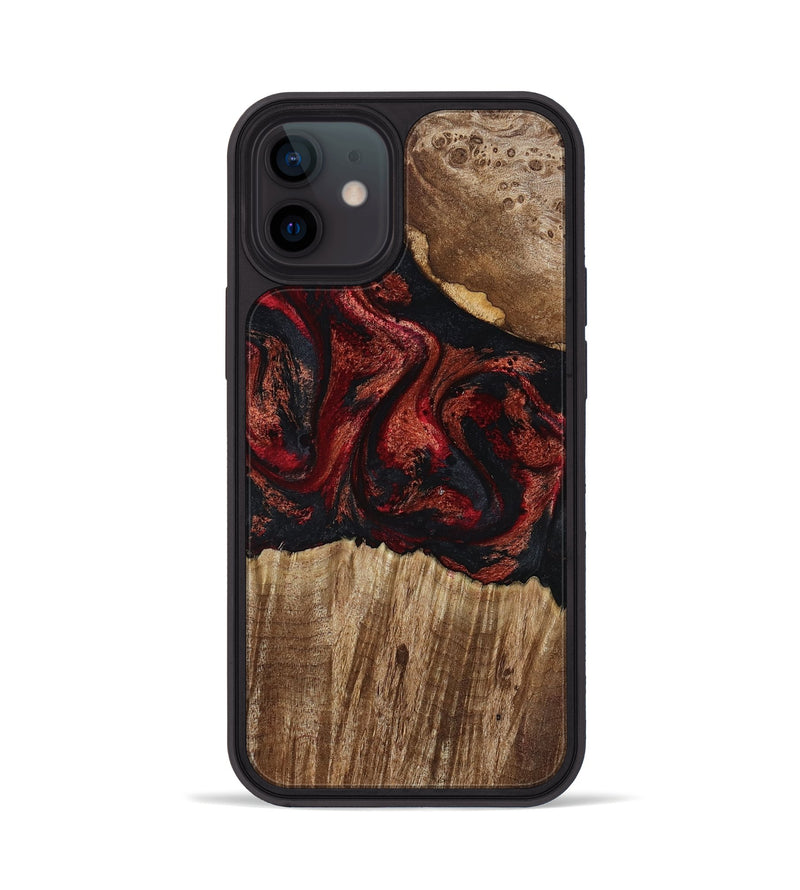 iPhone 12 Wood Phone Case - Ivette (Red, 799167)