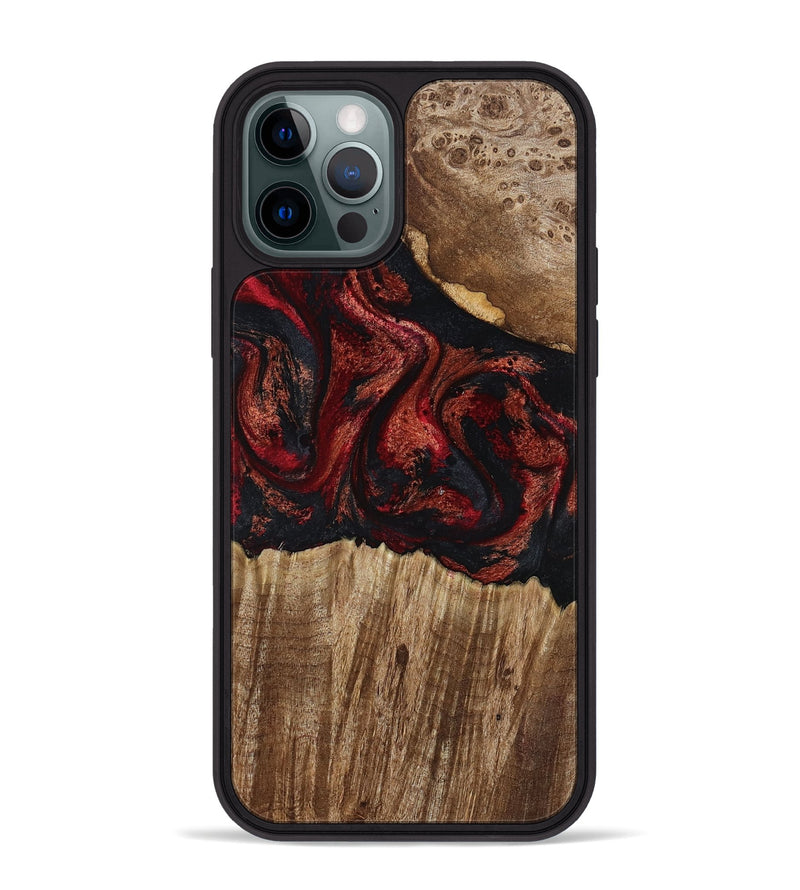 iPhone 12 Pro Max Wood Phone Case - Ivette (Red, 799167)
