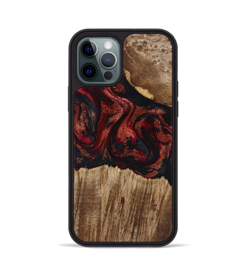 iPhone 12 Pro Wood Phone Case - Ivette (Red, 799167)