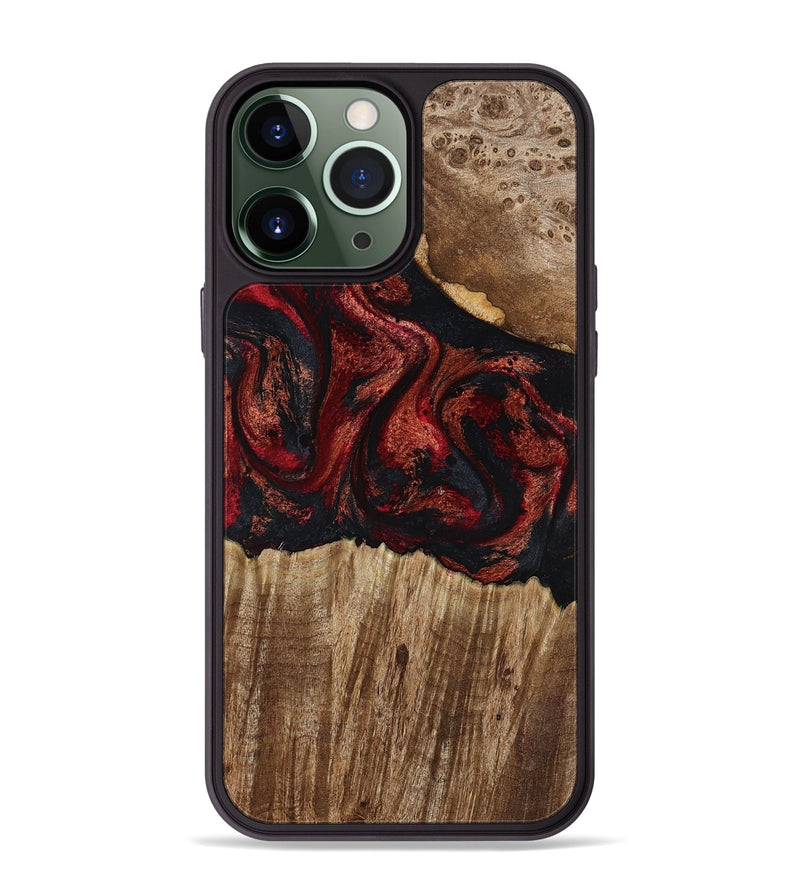 iPhone 13 Pro Max Wood Phone Case - Ivette (Red, 799167)