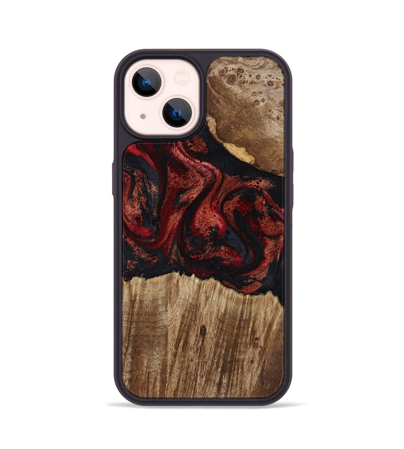 iPhone 14 Wood Phone Case - Ivette (Red, 799167)