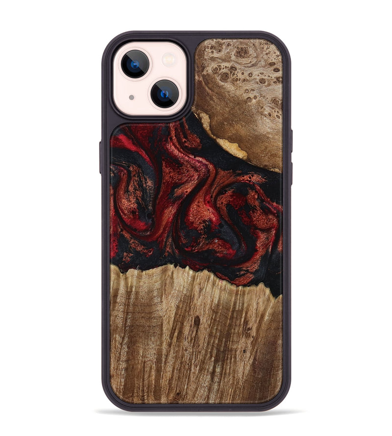iPhone 14 Plus Wood Phone Case - Ivette (Red, 799167)
