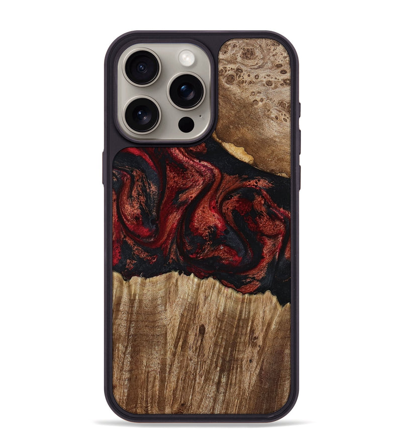 iPhone 15 Pro Max Wood Phone Case - Ivette (Red, 799167)