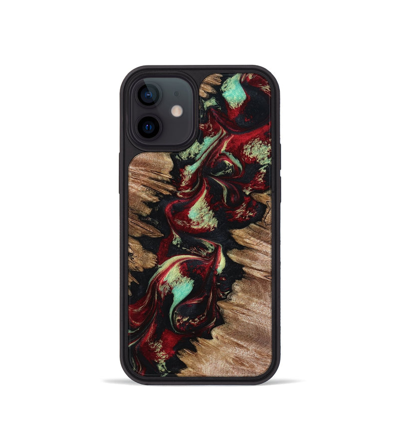 iPhone 12 mini Wood Phone Case - Kairo (Red, 799168)