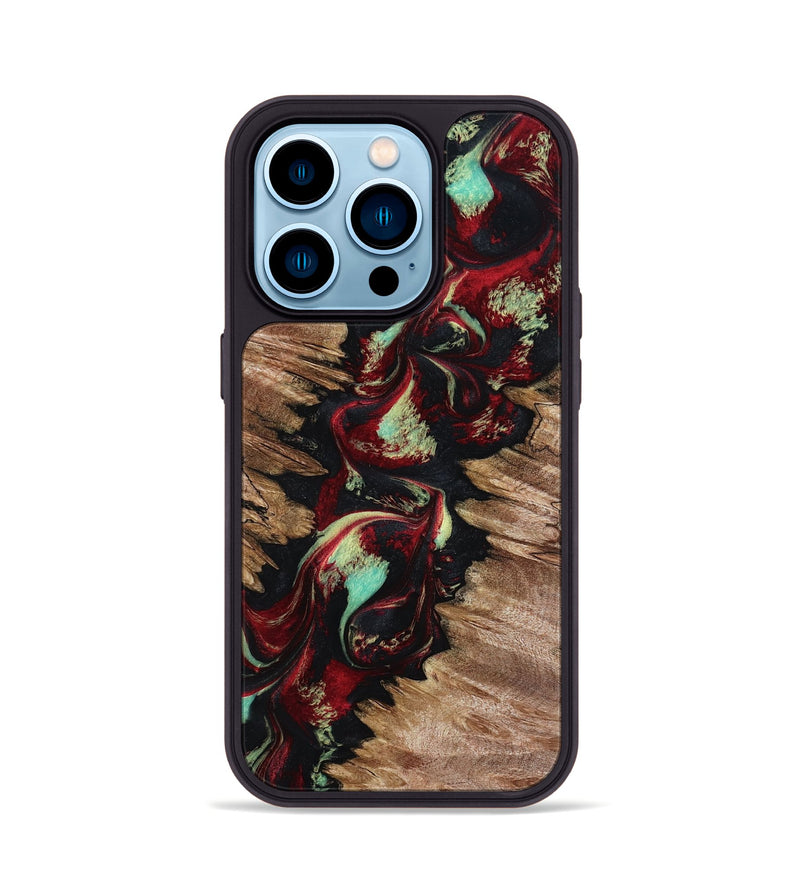 iPhone 14 Pro Wood Phone Case - Kairo (Red, 799168)