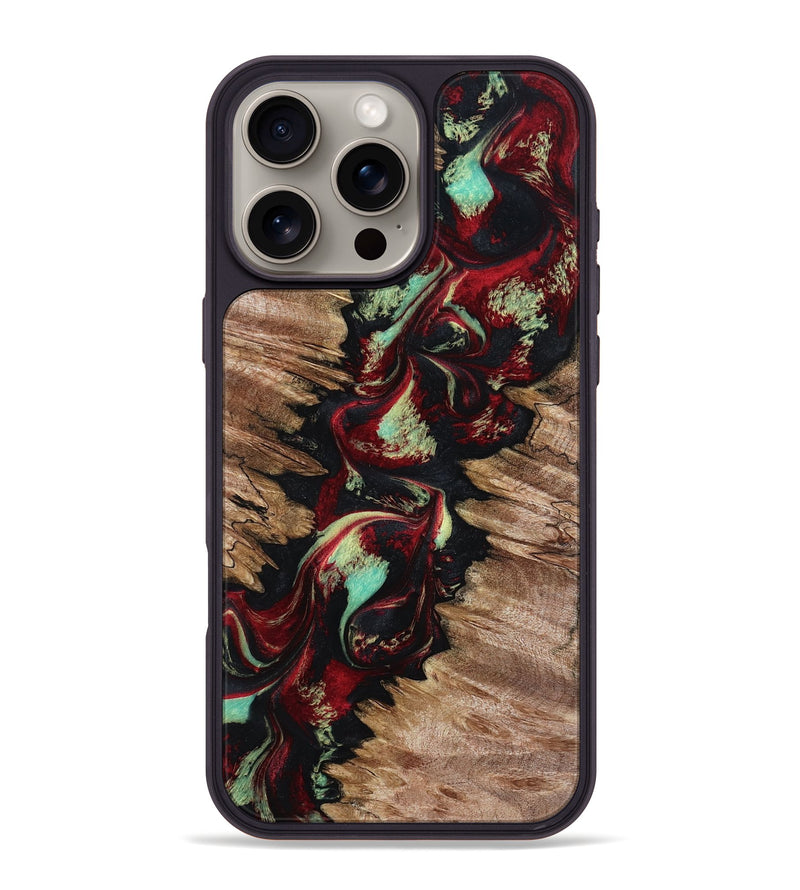 iPhone 16 Pro Max Wood Phone Case - Kairo (Red, 799168)
