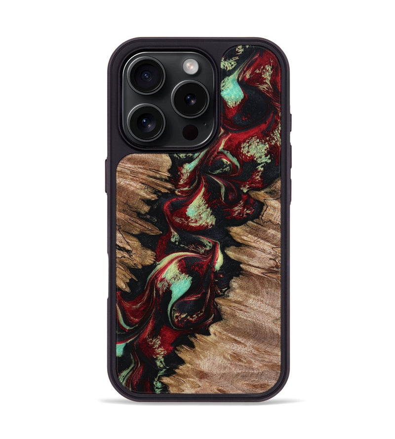 iPhone 16 Pro Wood Phone Case - Kairo (Red, 799168)