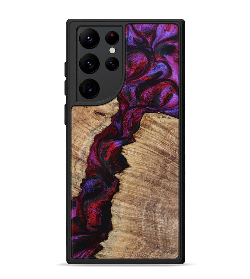 Galaxy S22 Ultra Wood Phone Case - Evelyne (Red, 799169)