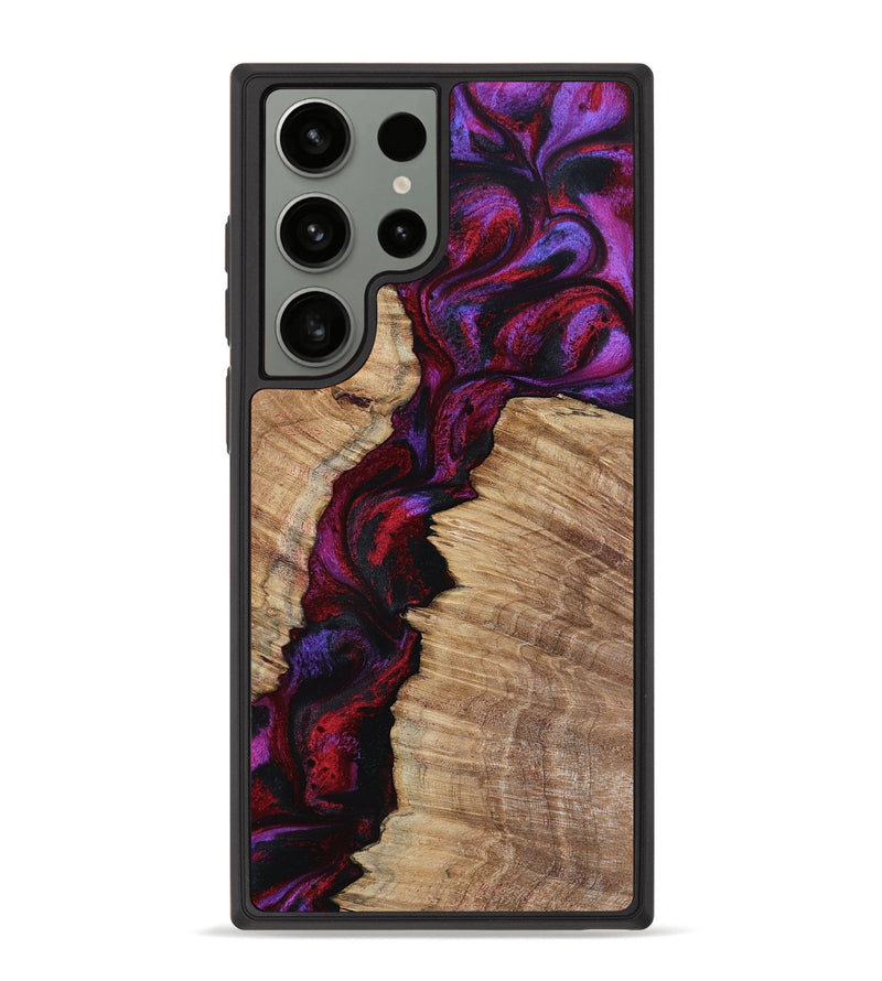 Galaxy S23 Ultra Wood Phone Case - Evelyne (Red, 799169)