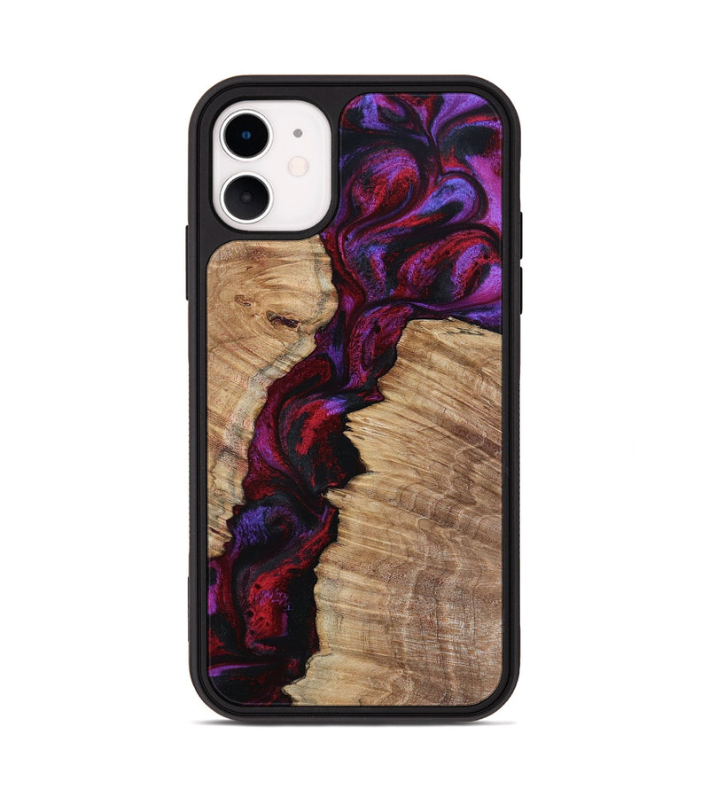 iPhone 11 Wood Phone Case - Evelyne (Red, 799169)